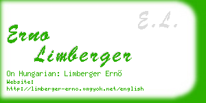 erno limberger business card